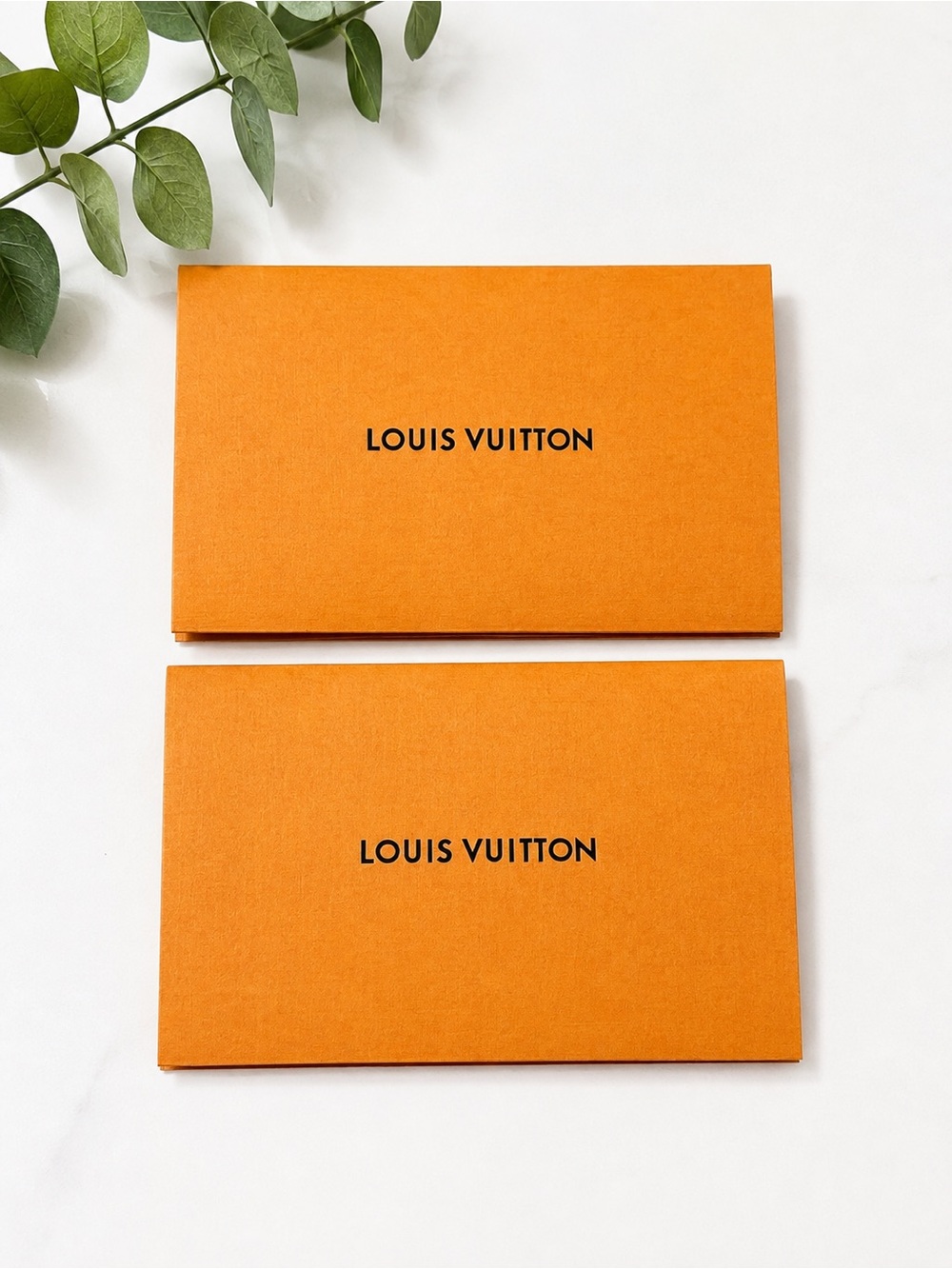 Louis Vuitton LV Orange Receipt Holders Envelopes Set of 2 Boutique